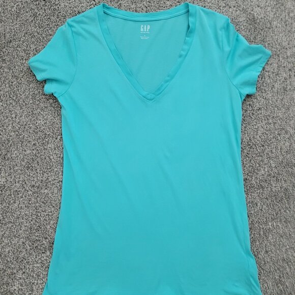 Ladies Mint Green GAP V-Neck T-shirt Small - Picture 5 of 10